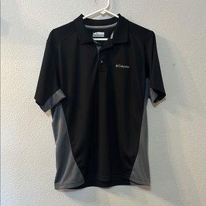 Columbia Men's Black and Gray Polo Shirt